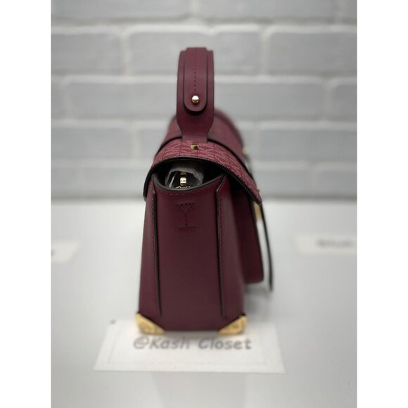 Michael Kors satchel manhattan medium leather MK signature purse mulberry multi - Picture 10 of 12